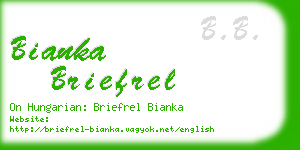 bianka briefrel business card